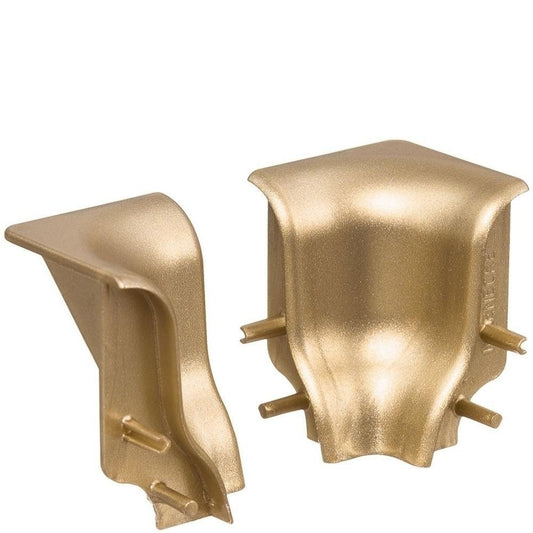 Innenecke Kunststoff für Stecksockelleiste 19x39mm geschwung. (2 Stk./Pack) gold