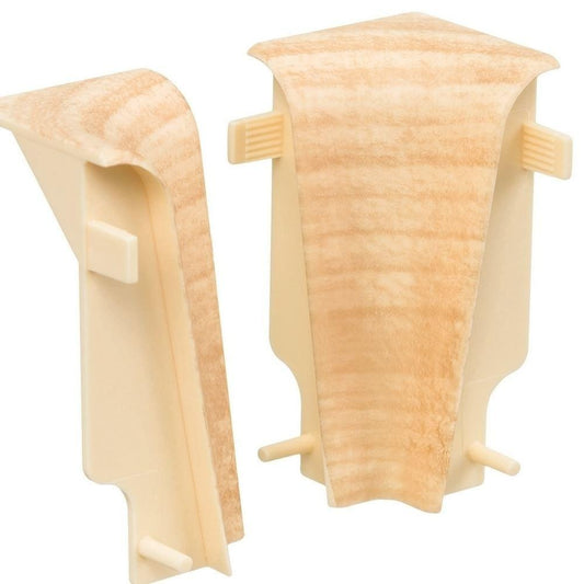 Innenecke Kunststoff für Stecksockelleiste 19x58mm (2 Stk./Pack) Ahorn*