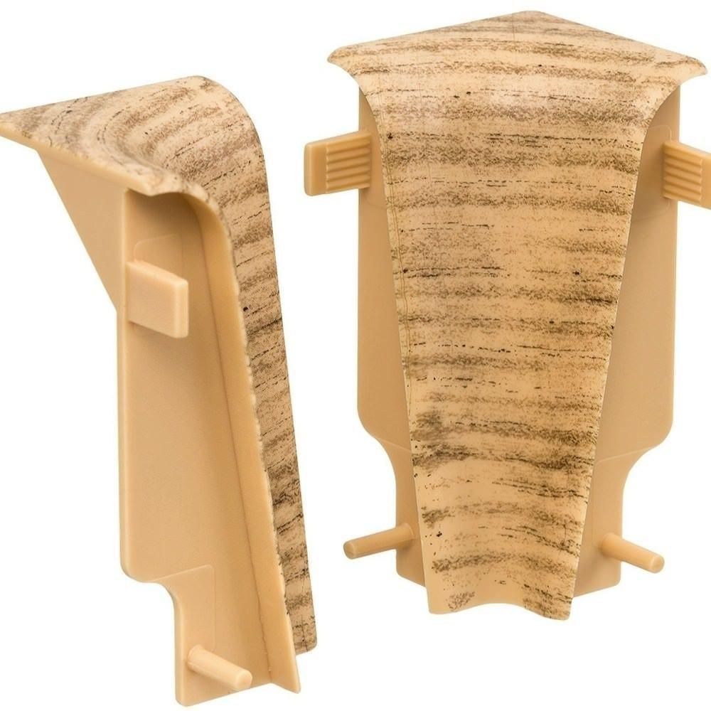 Innenecke Kunststoff für Stecksockelleiste 19x58mm (2 Stk./Pack) Eiche*
