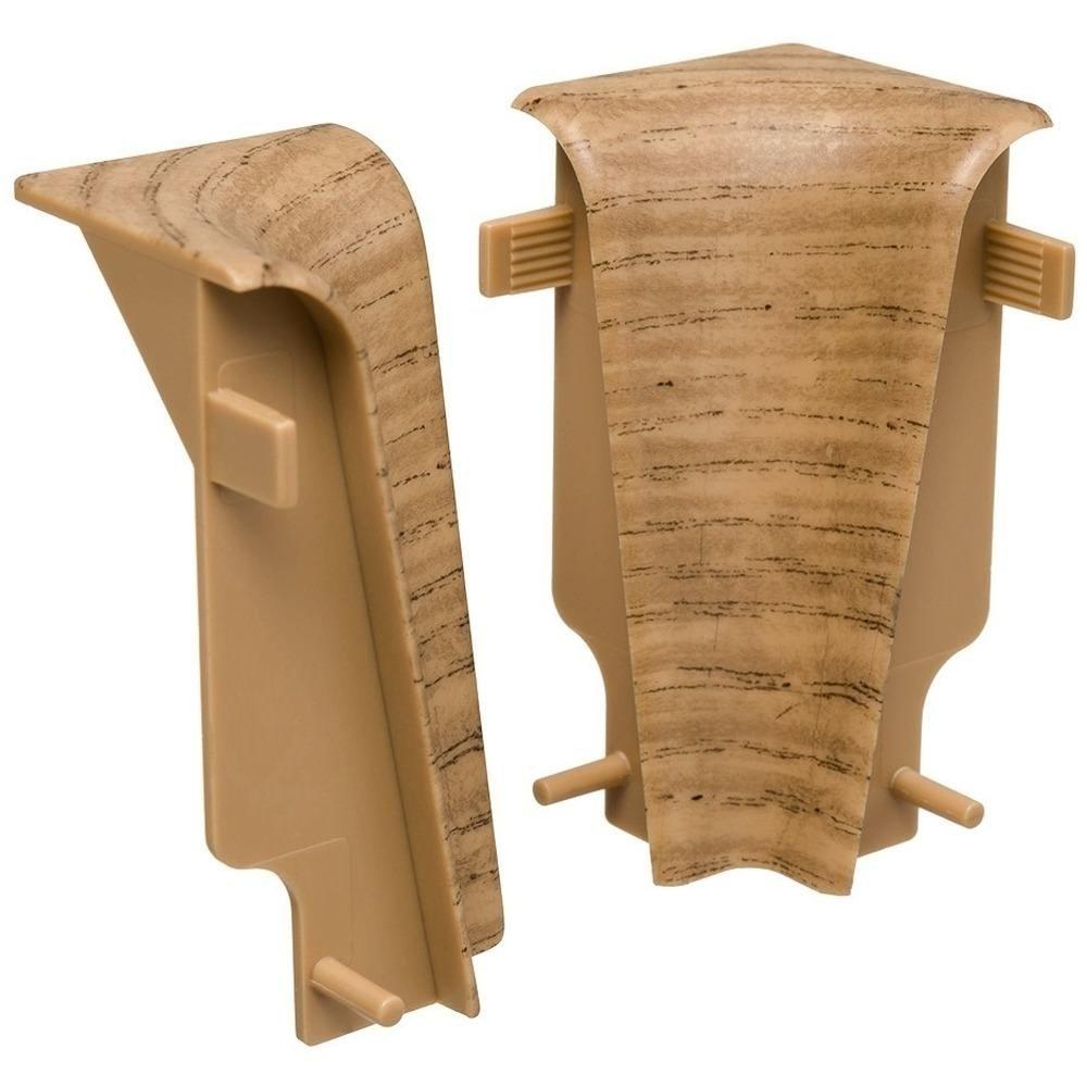 Innenecke Kunststoff für Stecksockelleiste 19x58mm (2 Stk./Pack) Eiche dunkel*