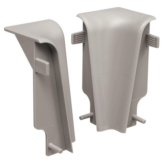 Innenecke Kunststoff für Stecksockelleiste 19x58mm (2 Stk./Pack) grau