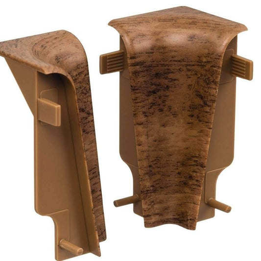 Innenecke Kunststoff für Stecksockelleiste 19x58mm (2 Stk./Pack) Nussbaum dunkel*