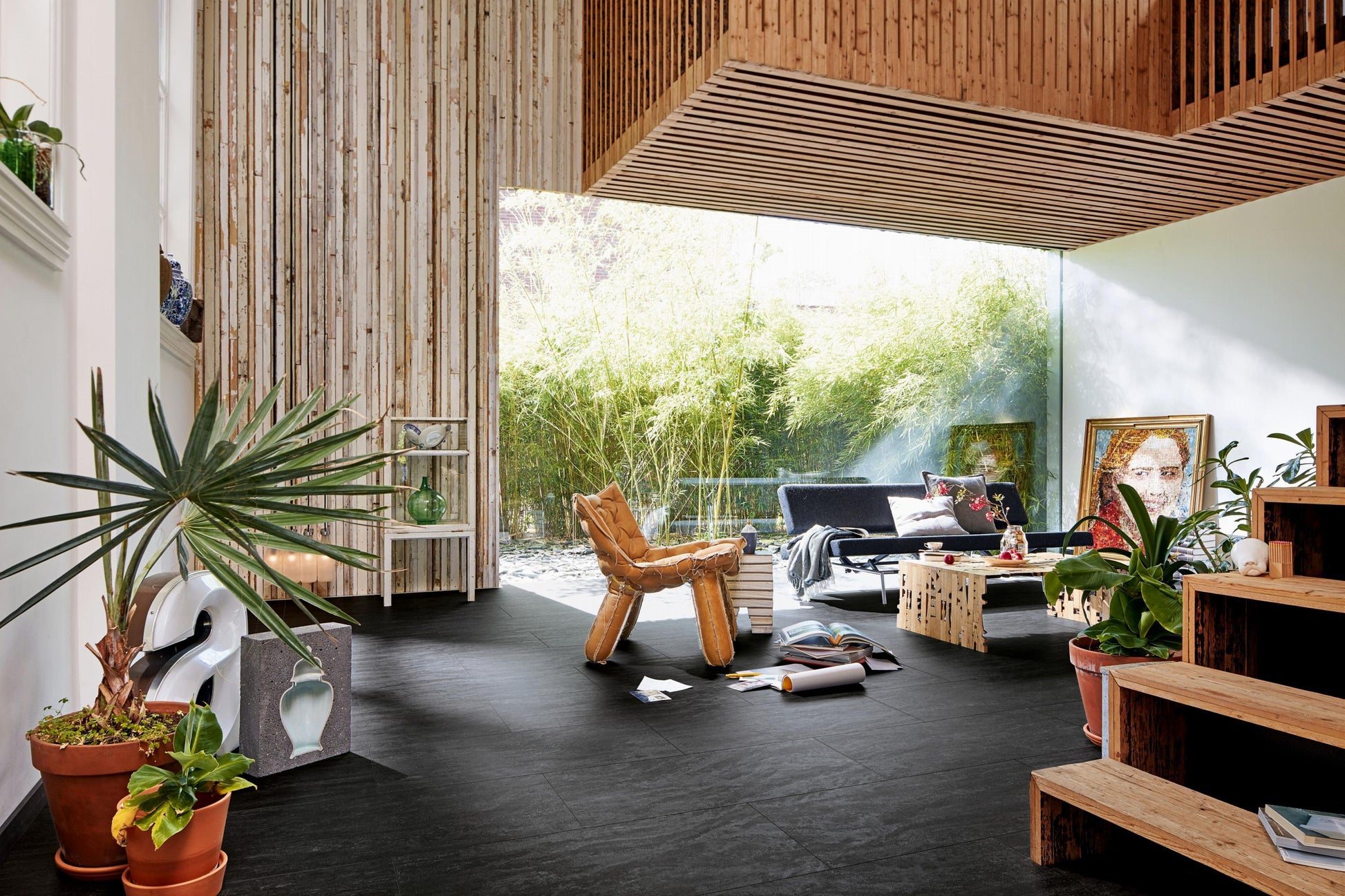 MEISTER | DB 400 | MeisterDesign. flex | Designboden | Black Lava | 07323 | Natural Stone-Struktur