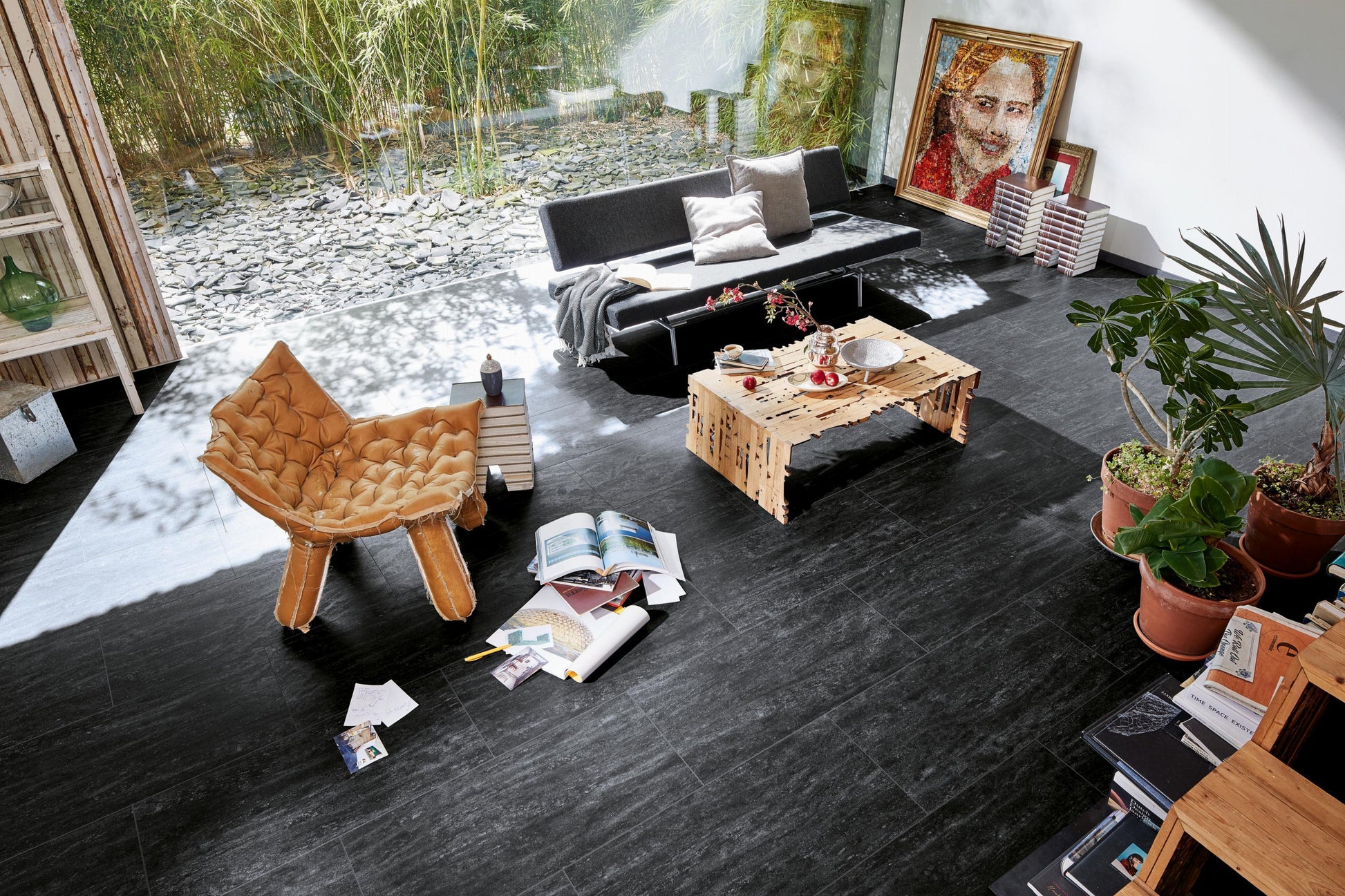 MEISTER | DB 400 | MeisterDesign. flex | Designboden | Black Lava | 07323 | Natural Stone-Struktur
