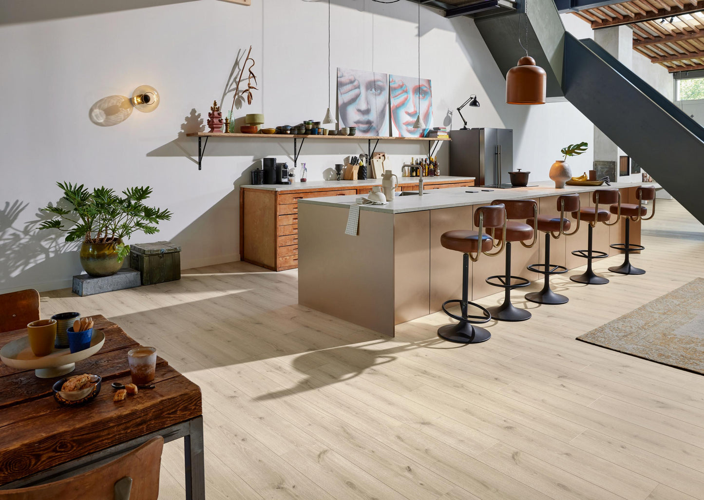 MEISTER | DD 400 | MeisterDesign. flex | Designboden | Turmeiche cremeweiß | 07119 | Porensynchron-Struktur