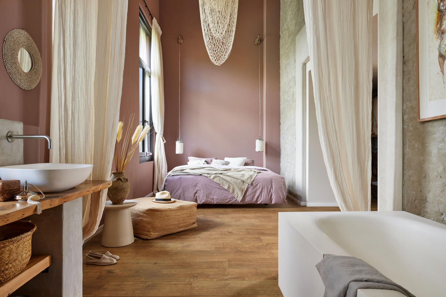 MEISTER | DD 600 S | MeisterDesign. comfort | Designboden | Stieleiche cognac | 06949 | Porensynchron-Struktur