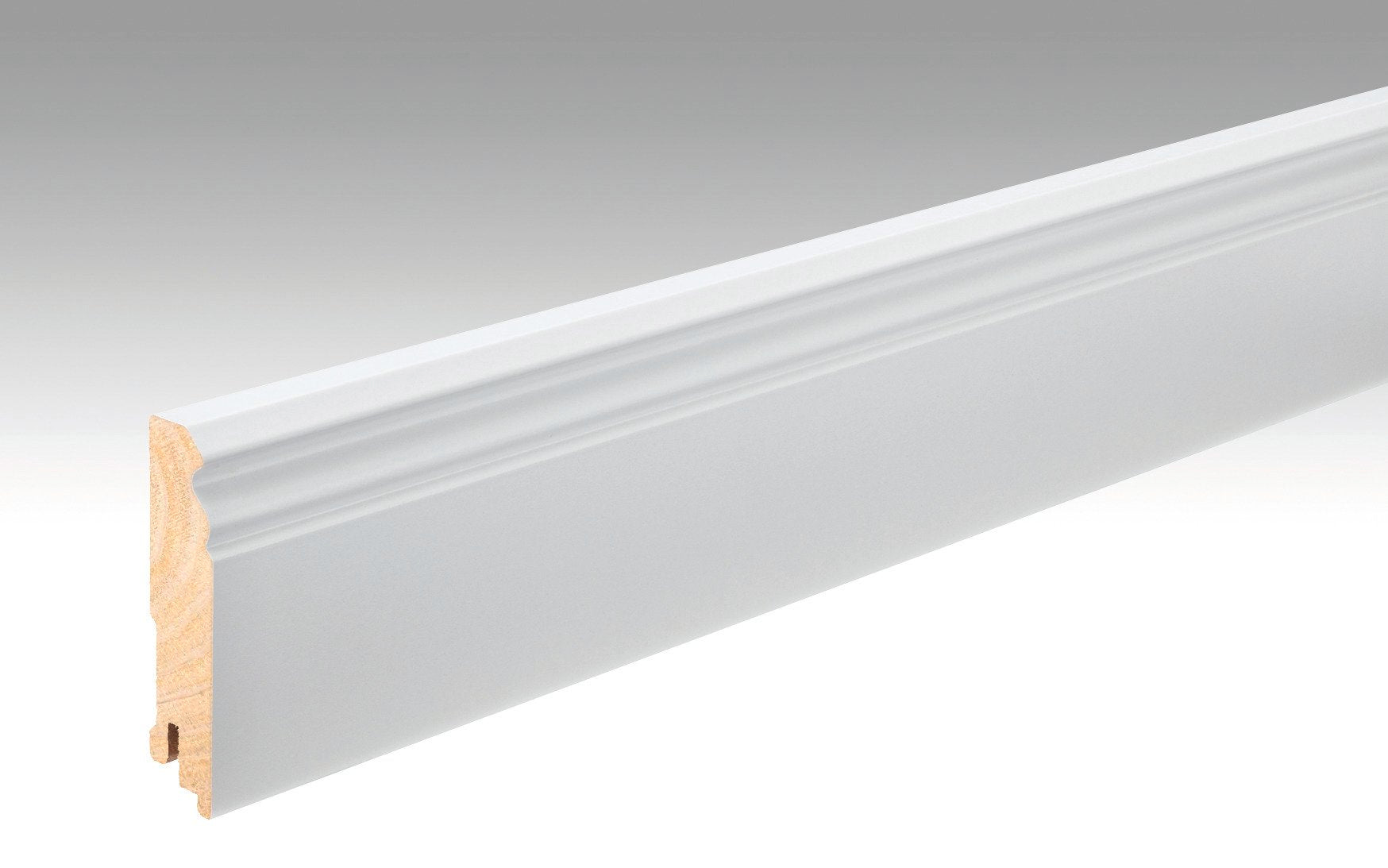 MEISTER | Fußleiste Profil 11 F MK | Folien-ummantelte Profile | Weiß DF (RAL 9016) | 02266