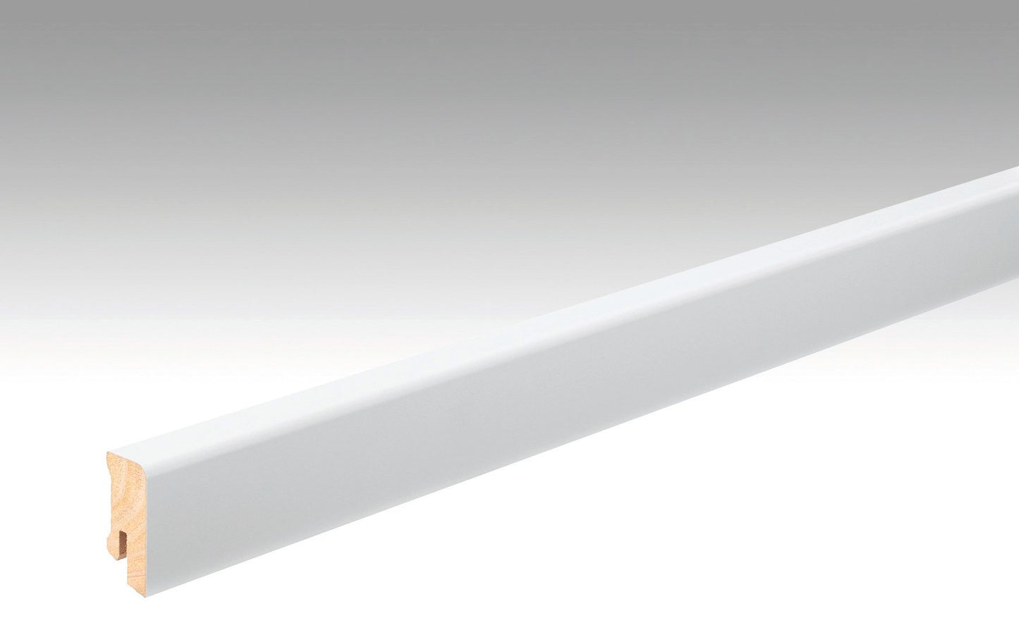 MEISTER | Fußleiste Profil 14 F MK | Folien-ummantelte Profile | Weiß DF (RAL 9016) | 02266