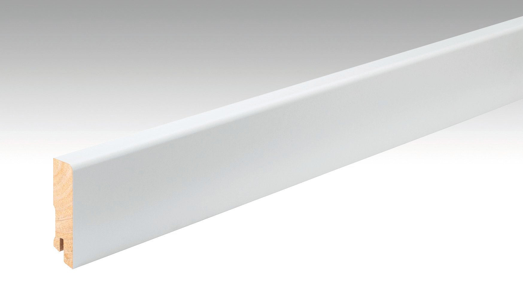 MEISTER | Fußleiste Profil 15 F MK | Folien-ummantelte Profile | Weiß DF (RAL 9016) | 02266