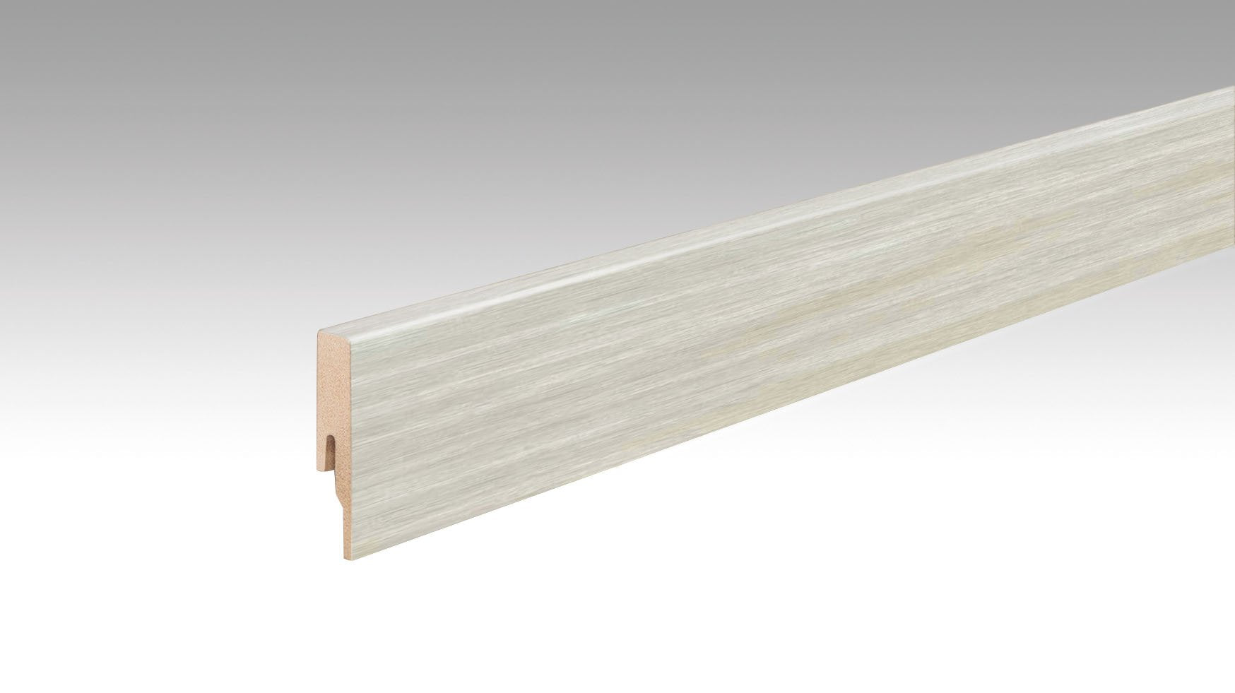 MEISTER | Fußleiste Profil 20 PK | Laminatfolien-ummantelte Profile | Eiche Whitebury | 07398