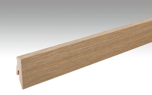 MEISTER | Fußleiste Profil 3 PK | Laminatfolien-ummantelte Profile | Bauerneiche natur | 06832