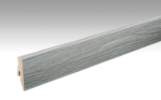 MEISTER | Fußleiste Profil 3 PK | Laminatfolien-ummantelte Profile | Eiche grau | 06442