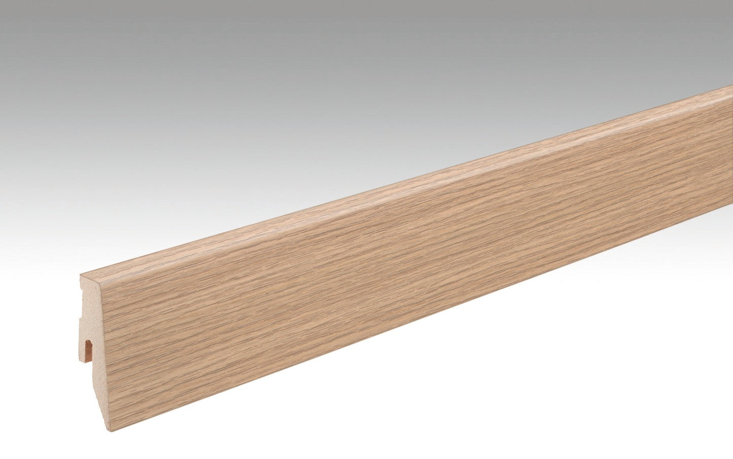 MEISTER | Fußleiste Profil 3 PK | Laminatfolien-ummantelte Profile | Feldeiche hell | 06843