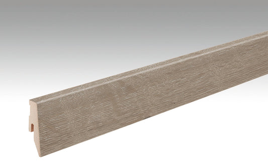 MEISTER | Fußleiste Profil 3 PK | Laminatfolien-ummantelte Profile | Grey Oak | 06671