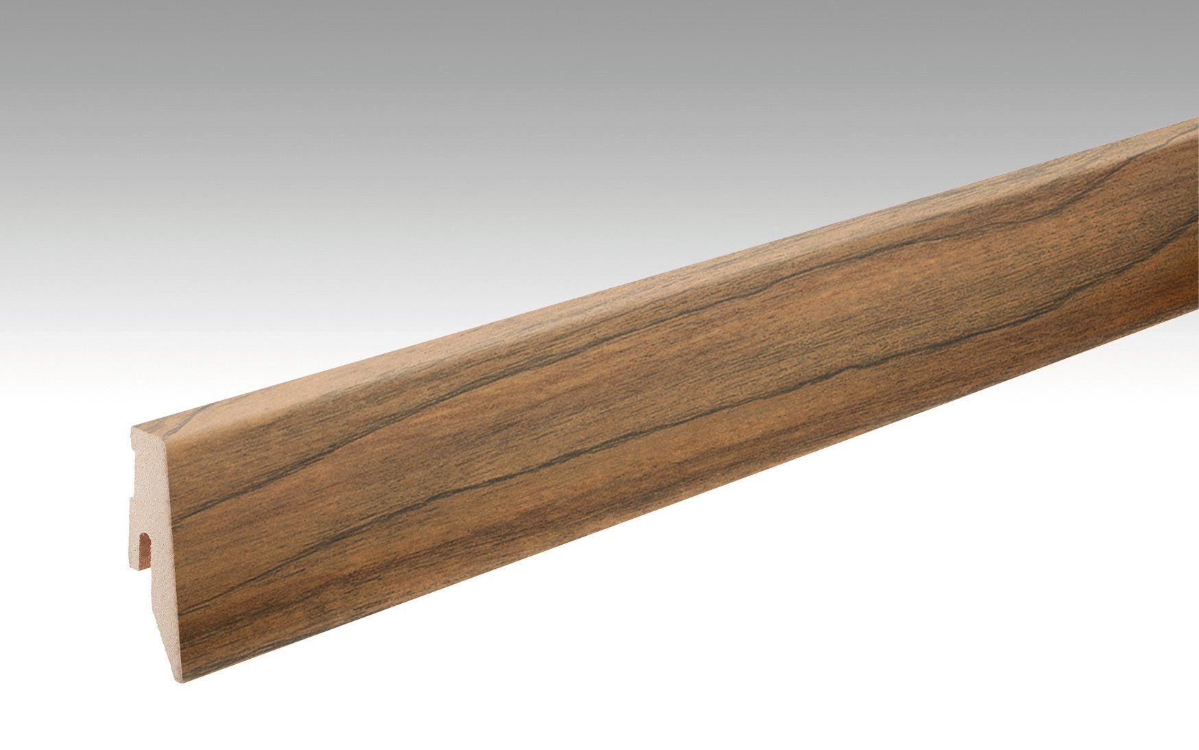 MEISTER | Fußleiste Profil 3 PK | Laminatfolien-ummantelte Profile | Nussbaum | 00211