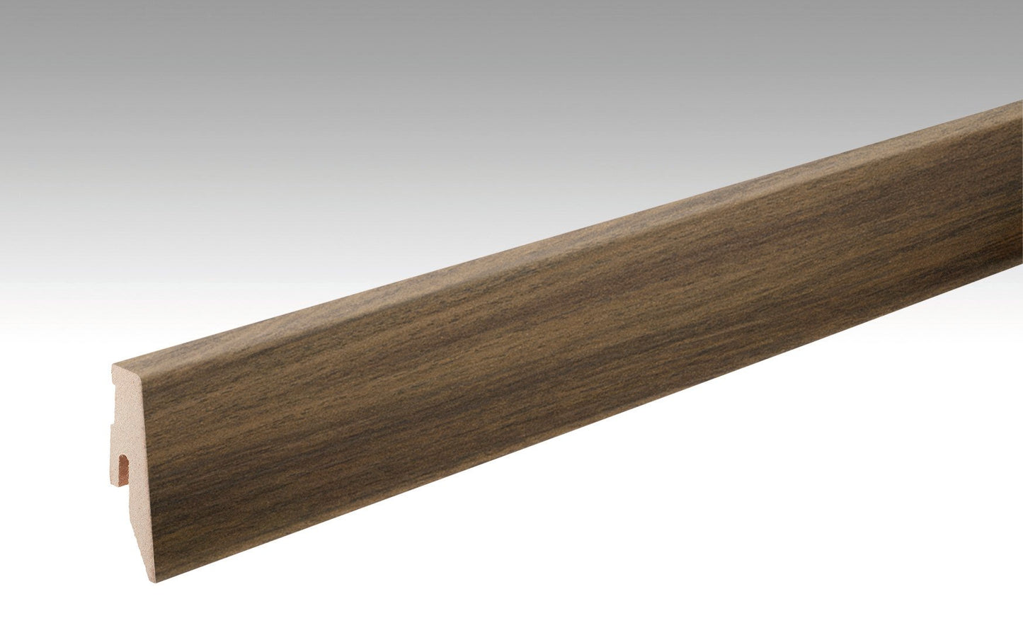 MEISTER | Fußleiste Profil 3 PK | Laminatfolien-ummantelte Profile | Nussbaum | 06440