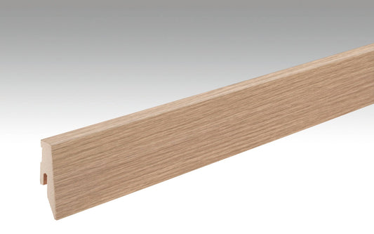 MEISTER | Fußleiste Profil 3 PK | Laminatfolien-ummantelte Profile | Schlosseiche hell | 06841