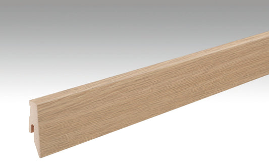 MEISTER | Fußleiste Profil 3 PK | Laminatfolien-ummantelte Profile | Stieleiche natur | 06983