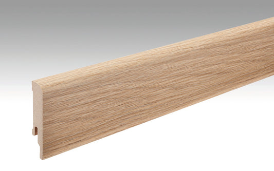 MEISTER | Fußleiste Profil 5 PK | Laminatfolien-ummantelte Profile | Eiche Chiemsee hell | 06376