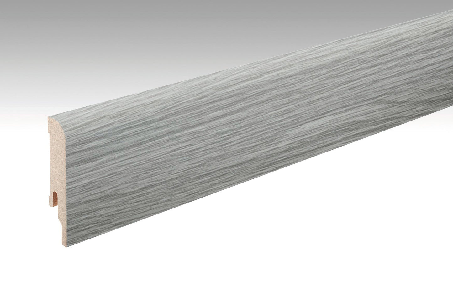 MEISTER | Fußleiste Profil 5 PK | Laminatfolien-ummantelte Profile | Eiche grau | 06442