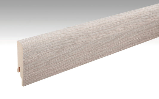 MEISTER | Fußleiste Profil 5 PK | Laminatfolien-ummantelte Profile | Eiche weiß gelaugt | 06181