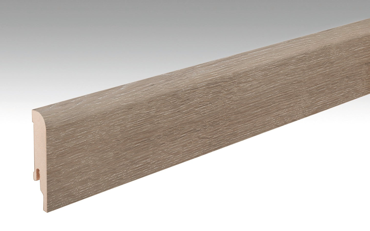 MEISTER | Fußleiste Profil 5 PK | Laminatfolien-ummantelte Profile | Grey Oak | 06671