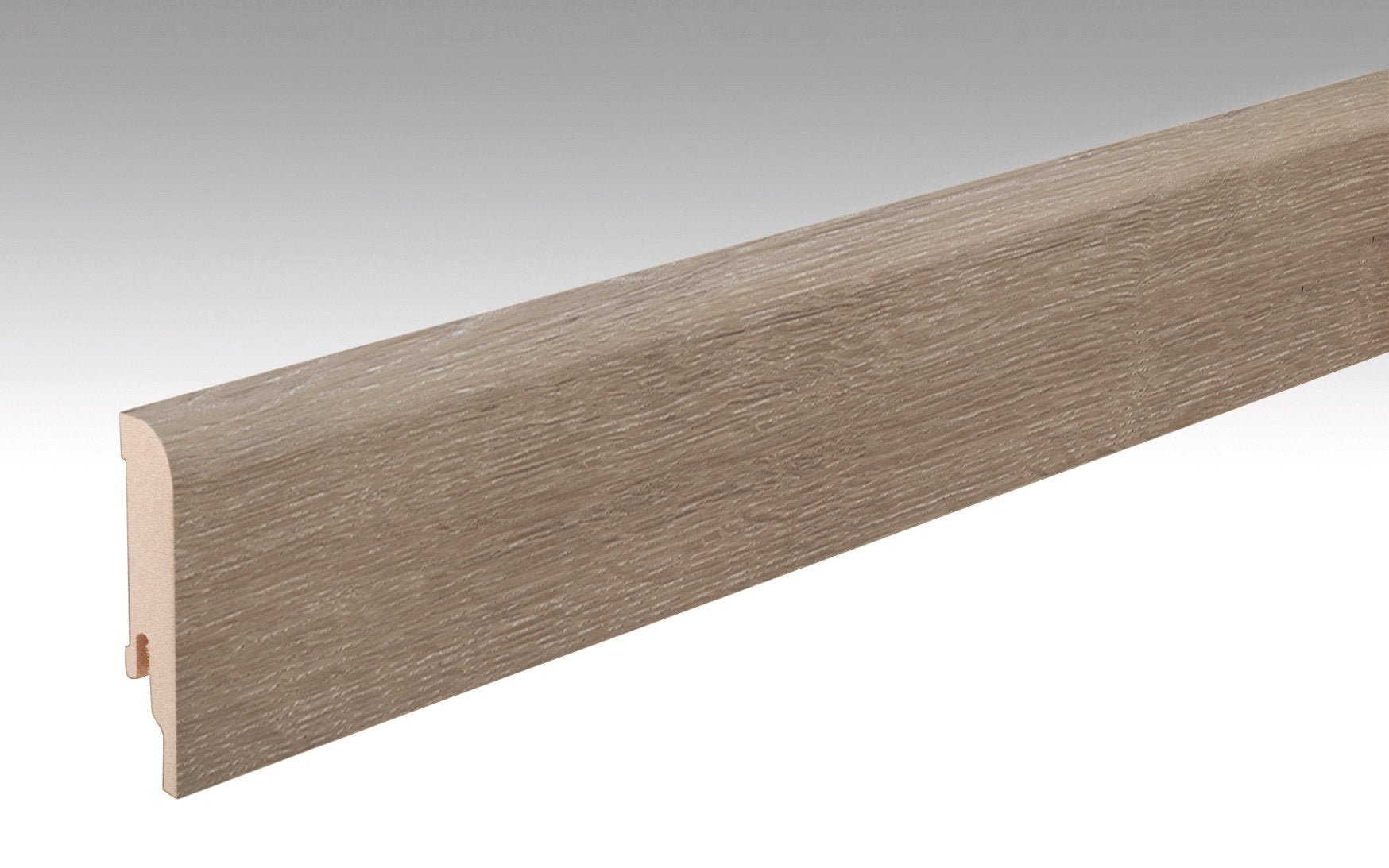 MEISTER | Fußleiste Profil 5 PK | Laminatfolien-ummantelte Profile | Grey Oak | 06671