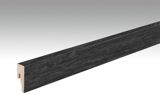 MEISTER | Fußleiste Profil 8 PK | Laminatfolien-ummantelte Profile | Black Lava | 07323
