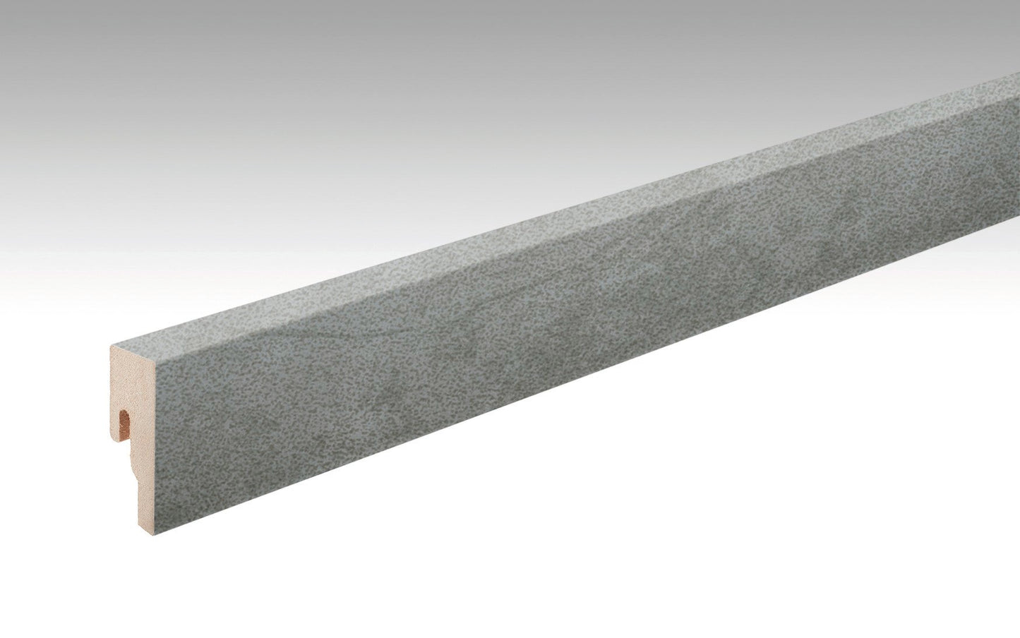 MEISTER | Fußleiste Profil 8 PK | Laminatfolien-ummantelte Profile | Schiefer grau | 06136
