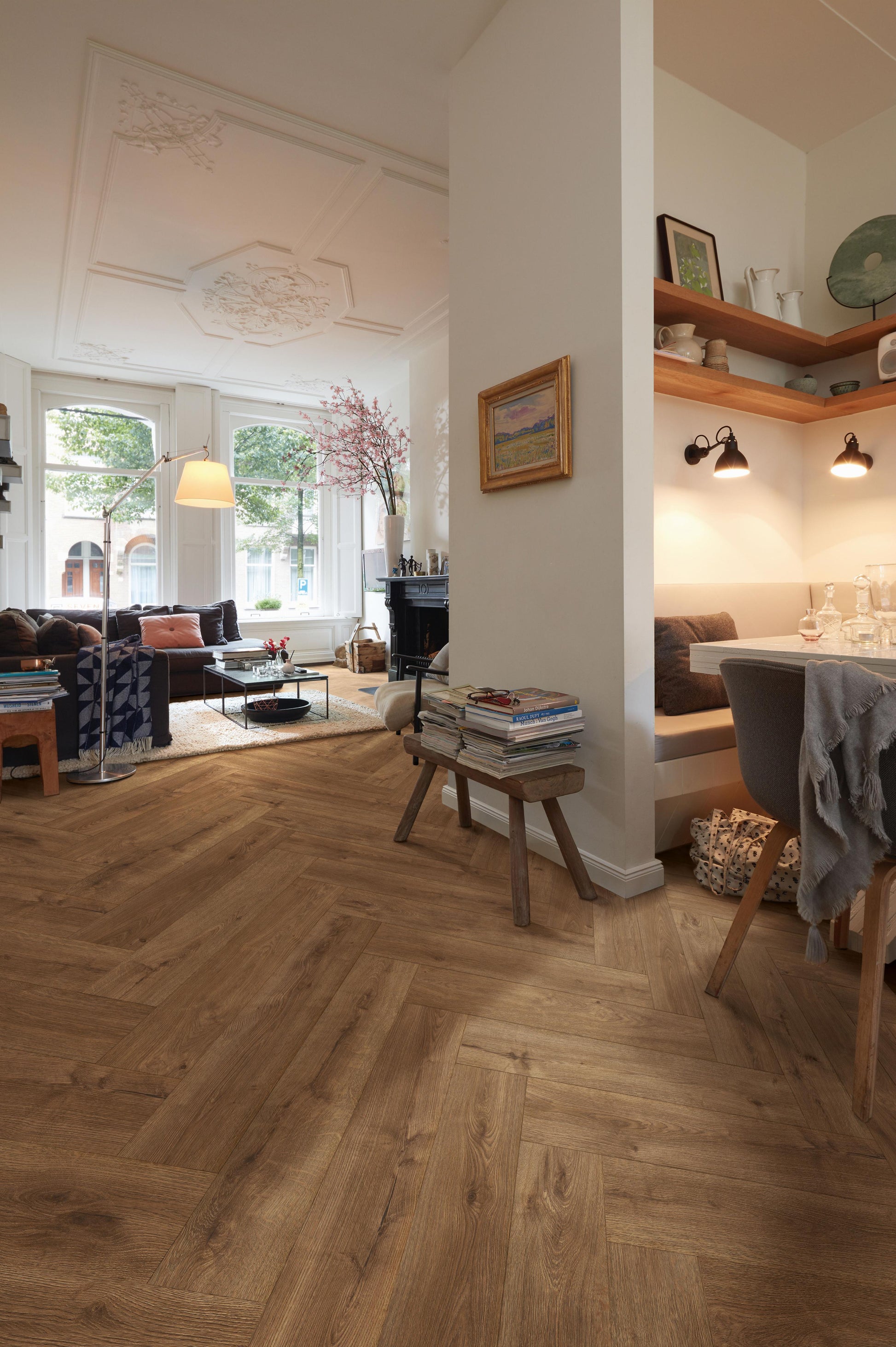 MEISTER | LS 350 | MeisterDesign. laminate | Laminatboden | Eiche Bernstein | 07002 | Porensynchron-Struktur
