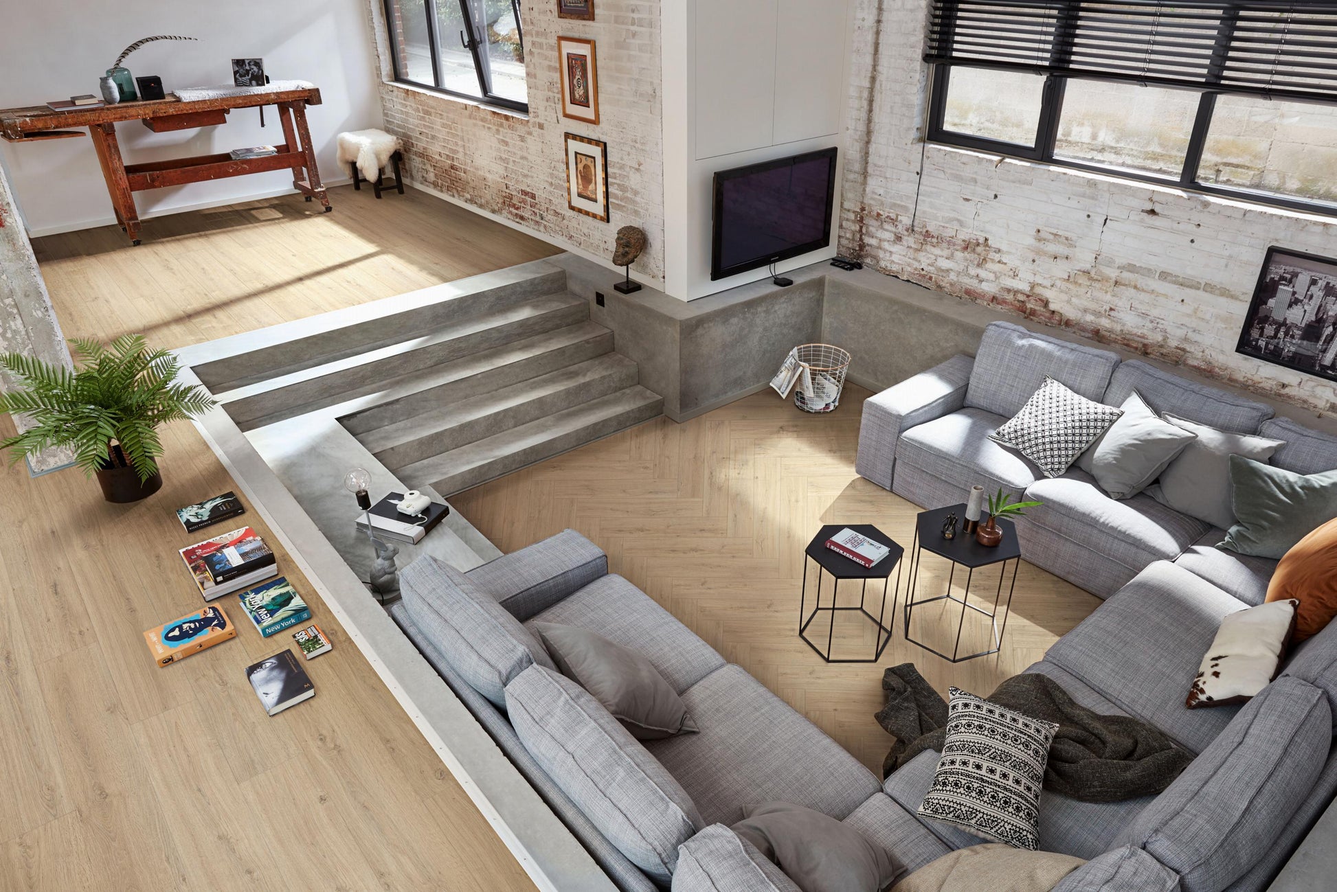 MEISTER | LS 350 | MeisterDesign. laminate | Laminatboden | Felseneiche sand | 07122 | Porensynchron-Struktur