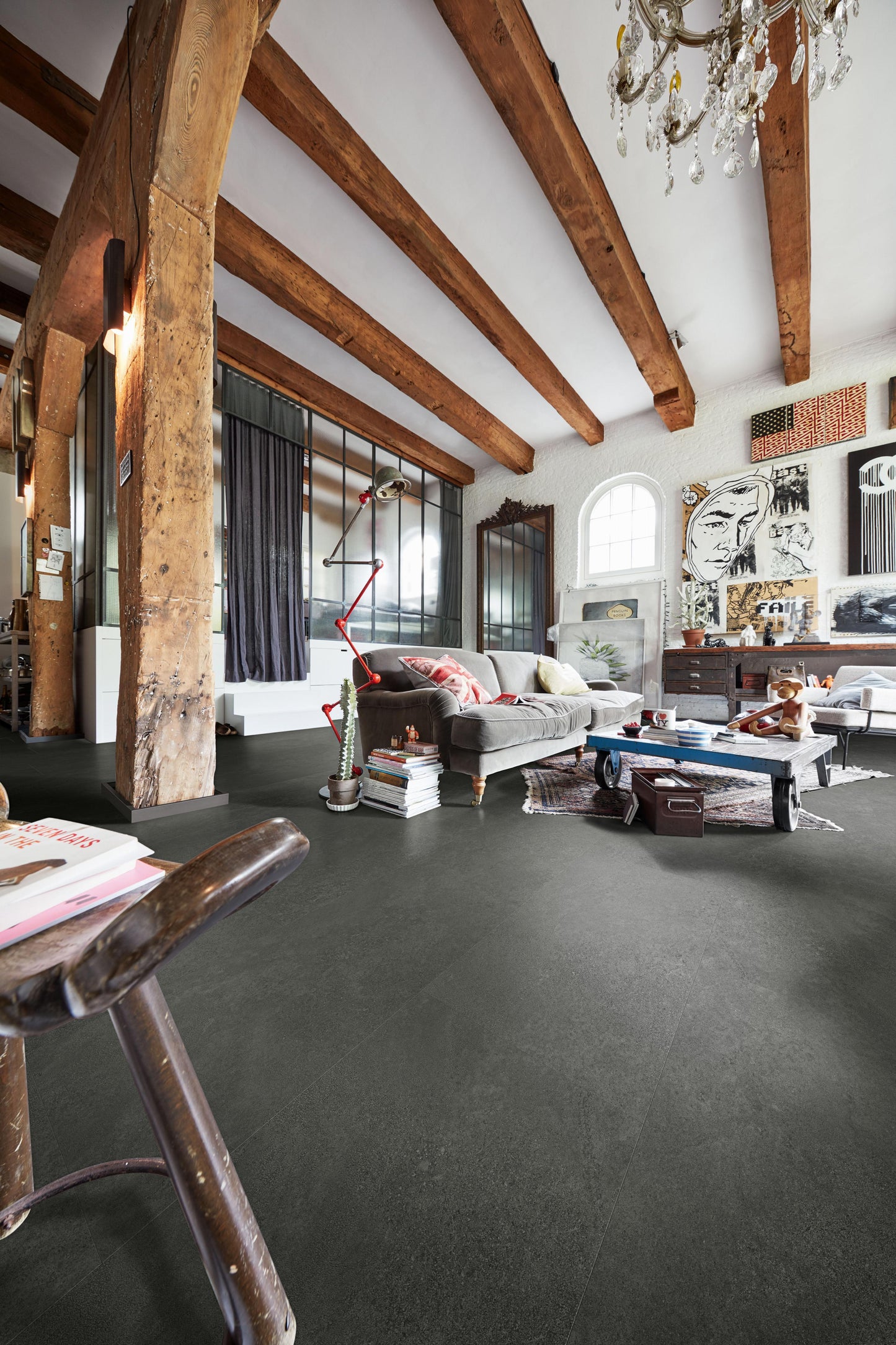 MEISTER | RB 400 S | MeisterDesign. rigid | Designboden | Moon Shadow | 07413 | Steinporen-Struktur