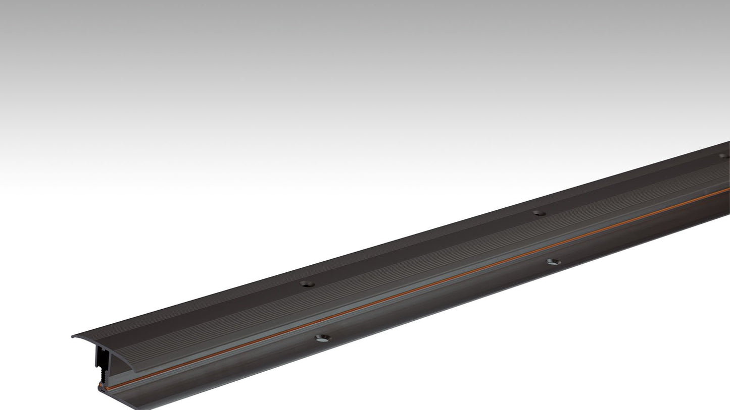 MEISTER | Übergangsprofil Flexo Typ 302 (7 bis 17 mm) | Aluminiumprofile | Schwarz eloxiert | 02510