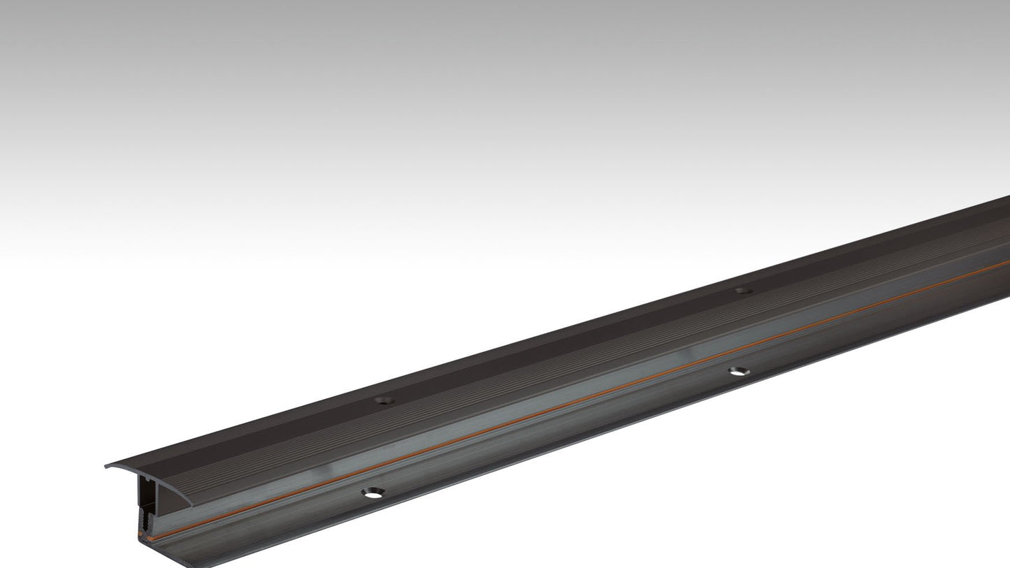 MEISTER | Übergangsprofil Flexo Typ 302 (7 bis 17 mm) | Aluminiumprofile | Schwarz eloxiert | 02510