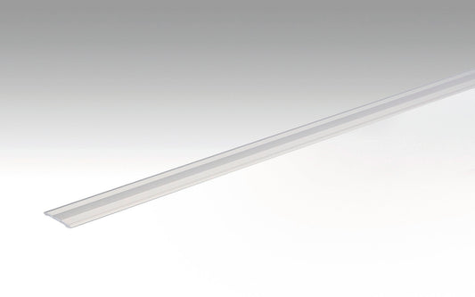 MEISTER | Übergangsprofil Typ 335 SK (selbstklebend) | Aluminiumprofile mit spezialbeschichteter Laminatfolie ummantelt oder Aluminium eloxiert | Edelstahl-Oberfläche | 00340