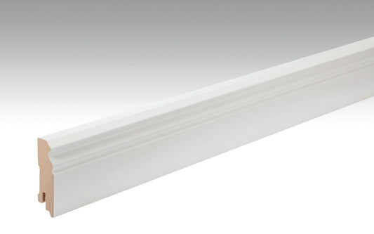 neutrale Aktionsware | Fußleiste 18 | 60 mm | Dekorfolien-ummantelte Hamburger Profile | Weiß DF (streichfähig) | 02222