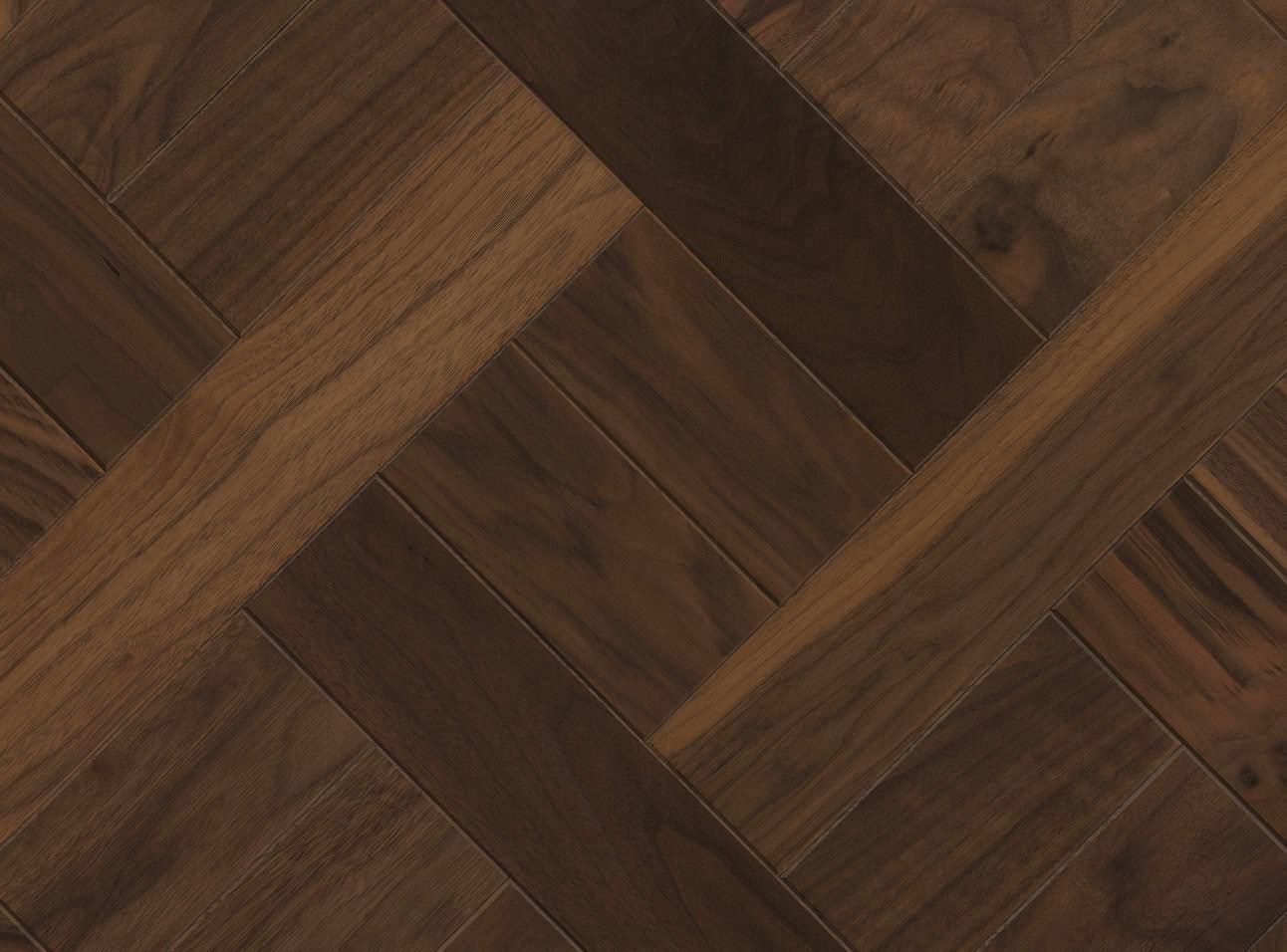 parkettmanufaktur by HARO 18 mm Tafel Basket 4V Amerikanischer Nussbaum oleovera Nut & Feder