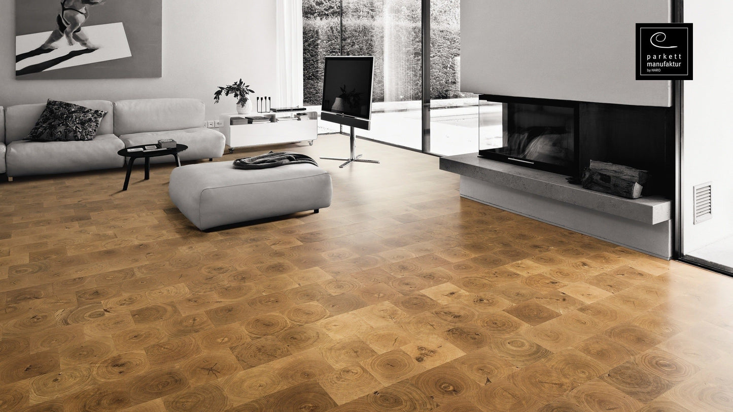 parkettmanufaktur by HARO 4000 Carré Eiche Selectiv permaDur Nut & Feder