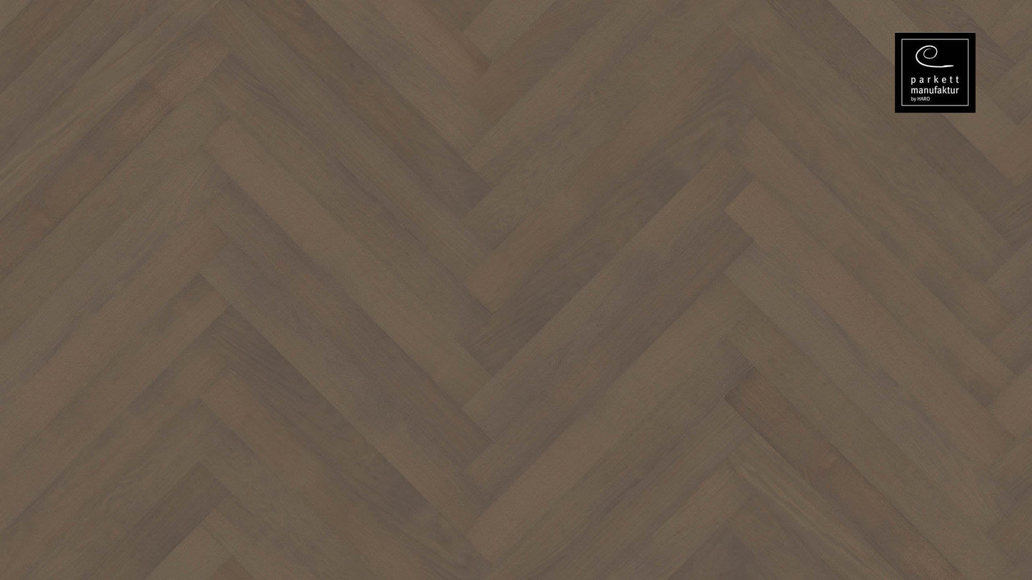 parkettmanufaktur by HARO 4000 Landhausdiele Prestige Eiche graphitgrau Selectiv strukturiert oleovera Nut & Feder