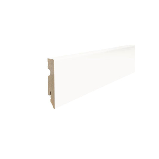 Stecksockelleiste 15x80mm Kubus 2,2m foliert weiß