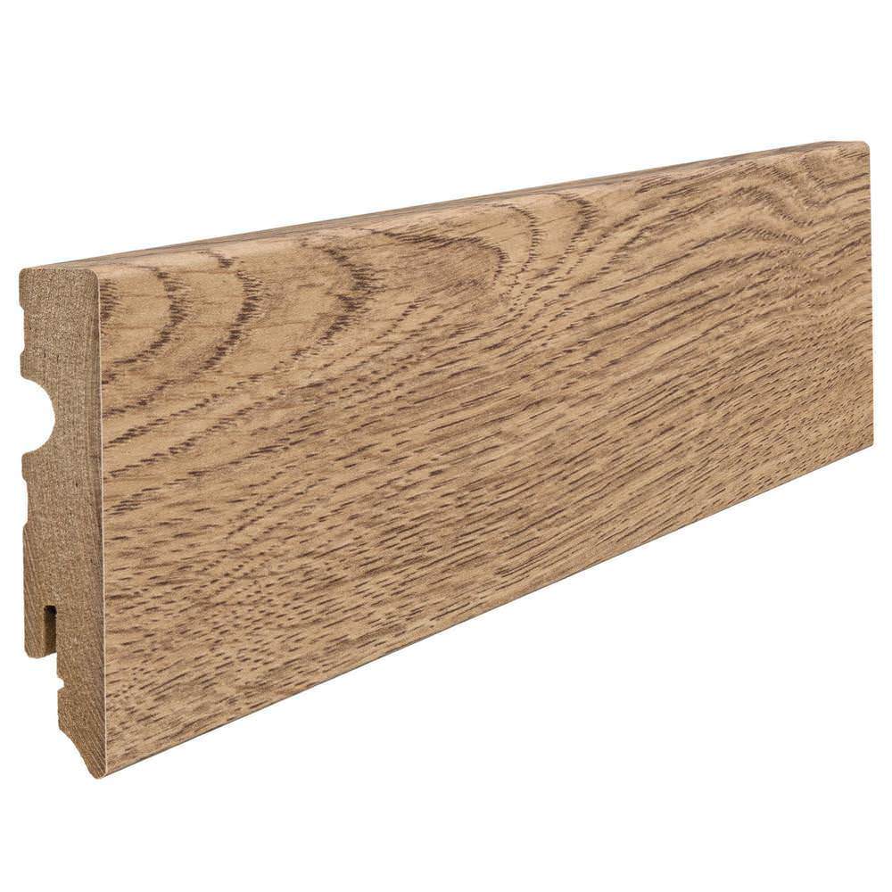 Stecksockelleiste 15x80mm Kubus 2,2m MDF-foliert