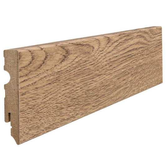 Stecksockelleiste 15x80mm Kubus 2,2m MDF-foliert