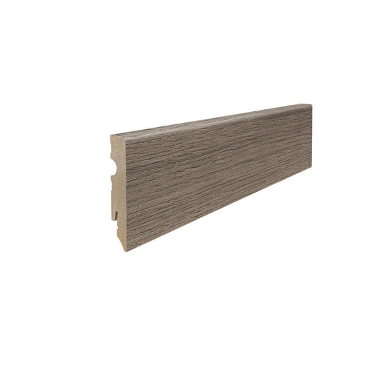 Stecksockelleiste 15x80mm Kubus 2,2m MDF-foliert Eiche Eleganza antikgrau*