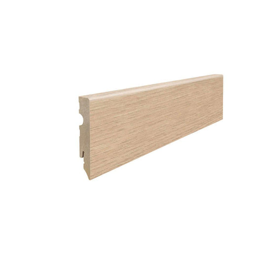 Stecksockelleiste 15x80mm Kubus 2,2m MDF-foliert Eiche Eleganza cremeweiß*