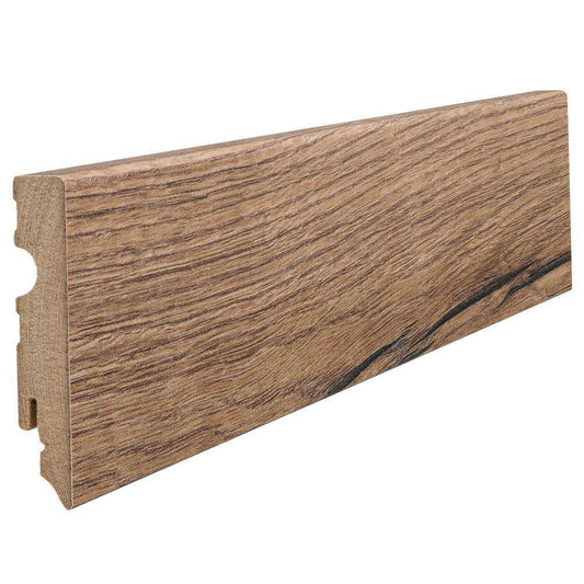 Stecksockelleiste 15x80mm Kubus 2,2m MDF-foliert Eiche italica natur*