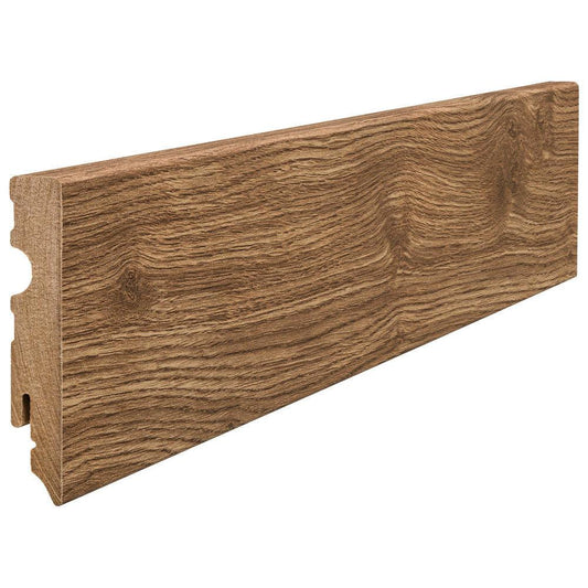 Stecksockelleiste 15x80mm Kubus 2,2m MDF-foliert Eiche Portland natur*