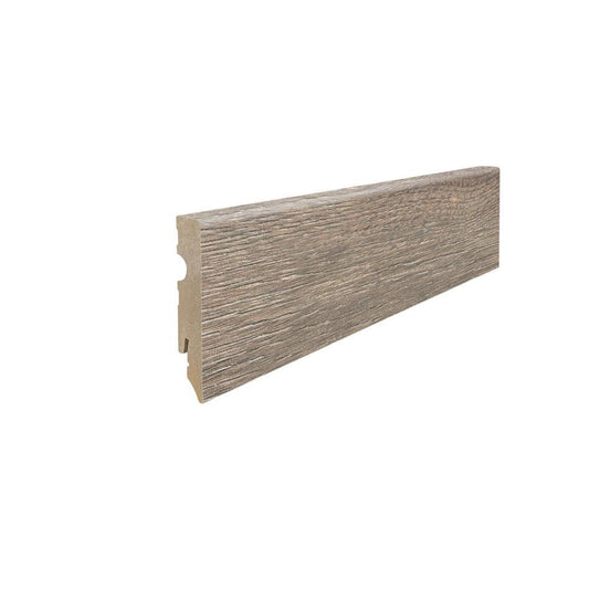 Stecksockelleiste 15x80mm Kubus 2,2m MDF-foliert Eiche Veneto mocca*