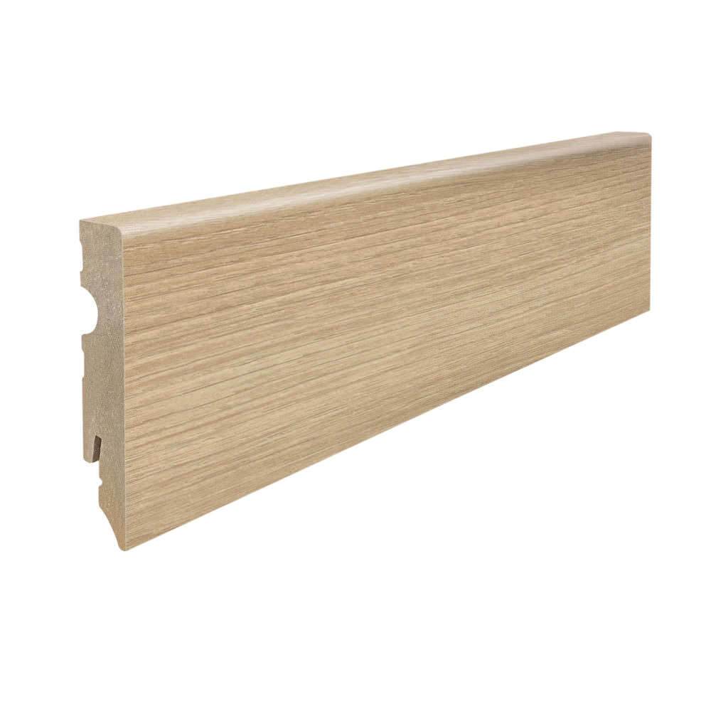 Stecksockelleiste 15x80mm Kubus 2,2m MDF-foliert Silberahorn Vario*