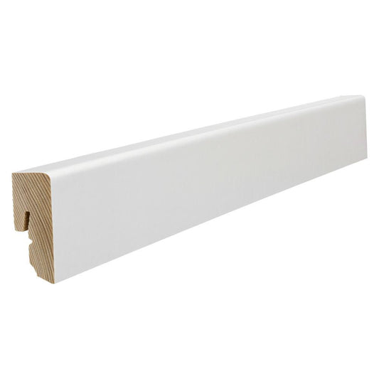 Stecksockelleiste 16x40mm Kubus 2,2m foliert wasserresistent weiß