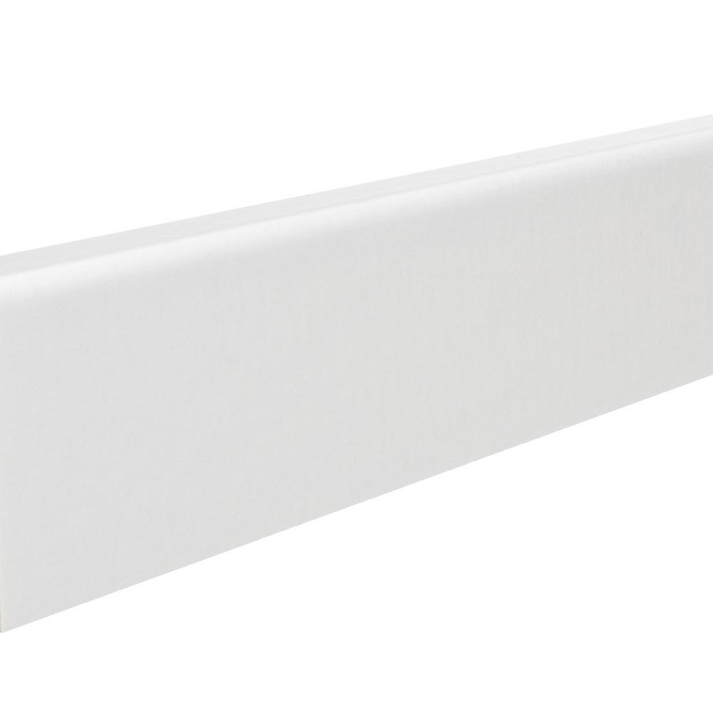 Stecksockelleiste 16x40mm ohne Fräsung 2,5m foliert strong, matt-optik weiß